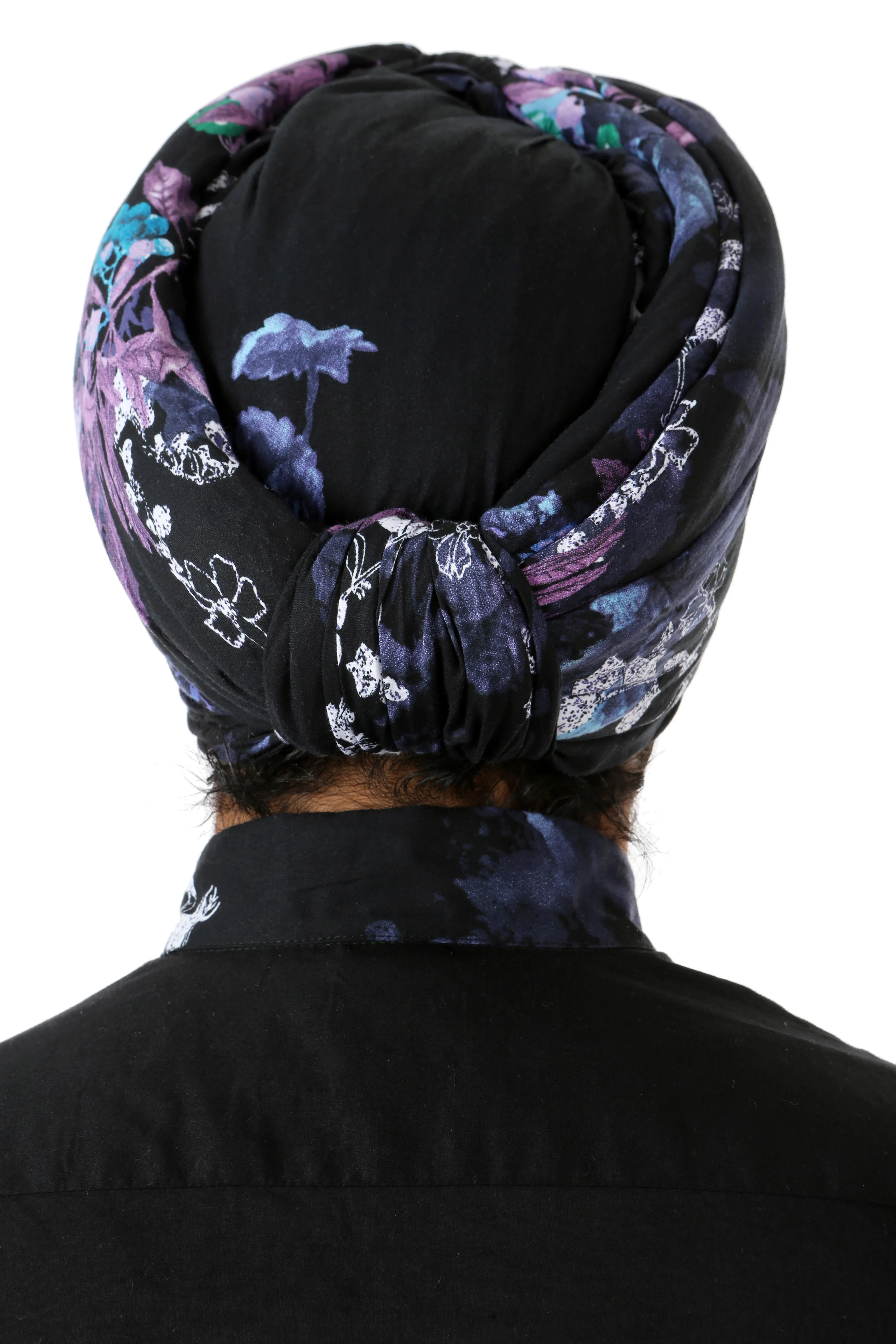 MAHA Dark Floral Print Turban