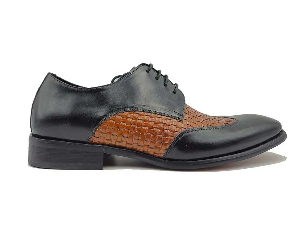 Medallion Wing-tip Basket Weave Four Eyelets Oxford