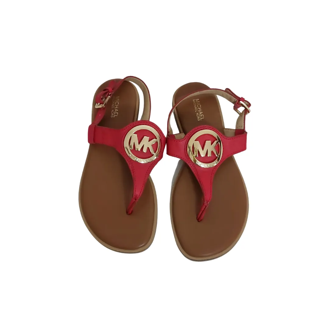 Michael Kors Red Logo Thong Sandals | Gently Used |