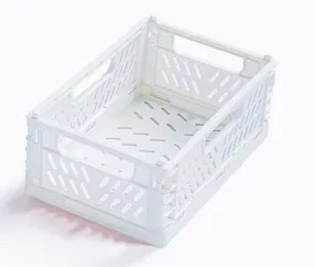 Mini Collapsible Storage Crate - Off White