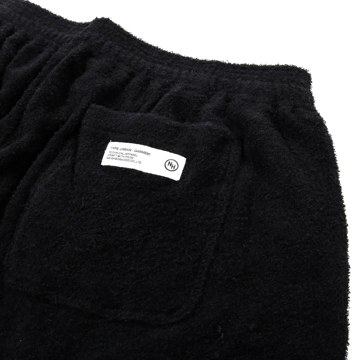 NEIGHBORHOOD PILE LOUNGE SHORTS BLACK