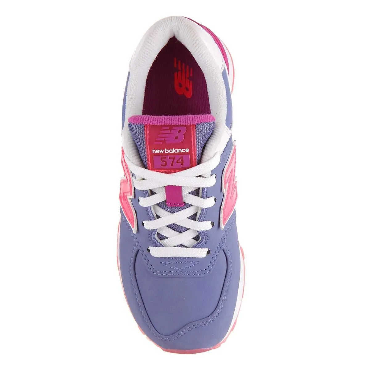 New Balance girl's sneakers shoe KL574DYG blue gray fuchsia