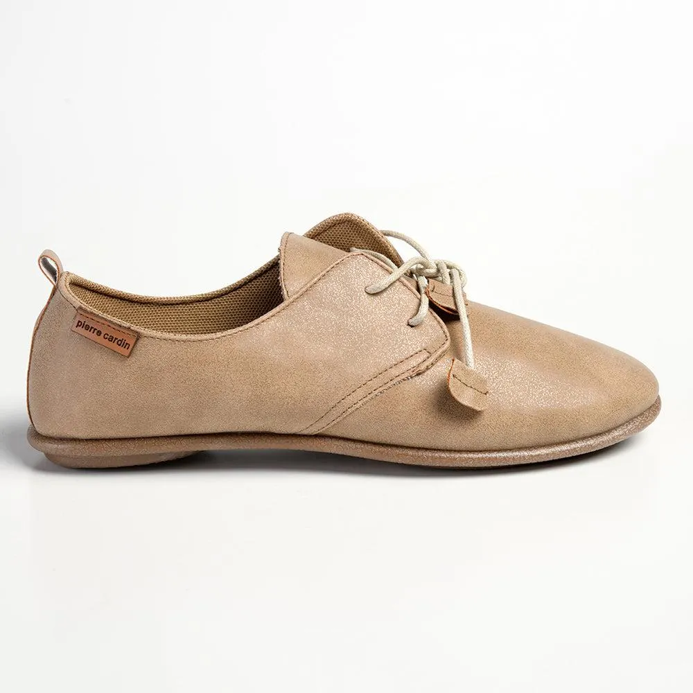 Pierre Cardin Riviera Lace-Up Flat - Beige