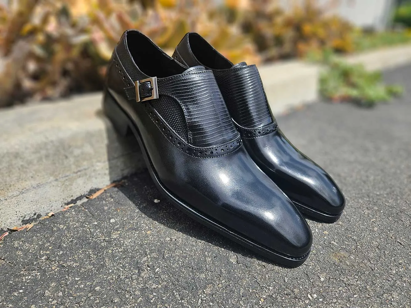 Plain Toe Single Monk Loafer