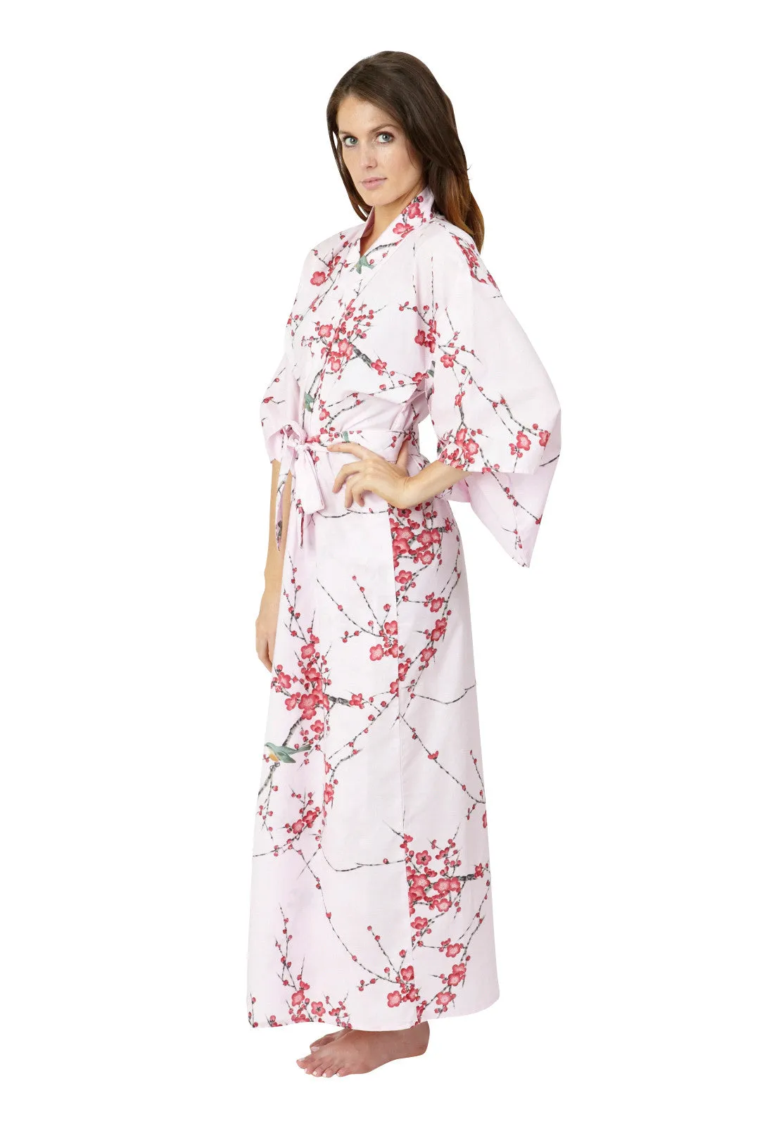 Plum & Warbler Womens Plus Size Cotton Kimono Robe