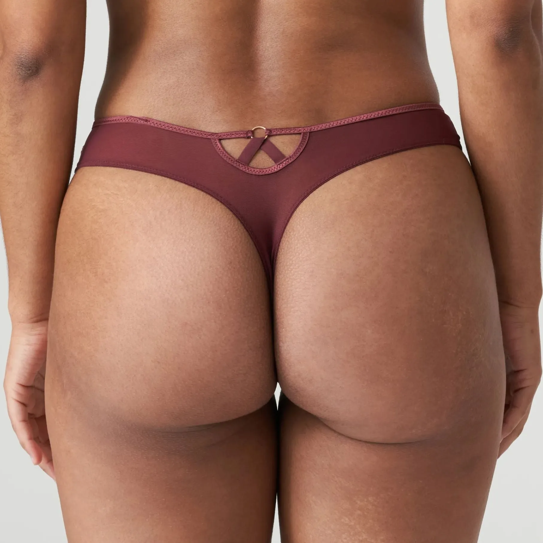 Prima Donna First Night Thong in Merlot 0641880