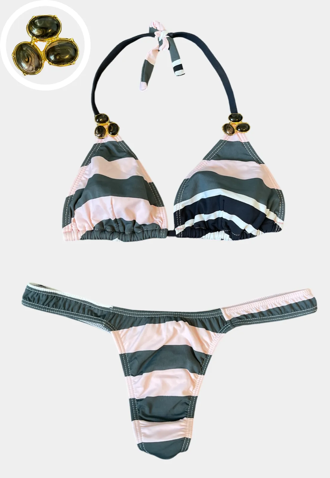 Printed Thong Bikini