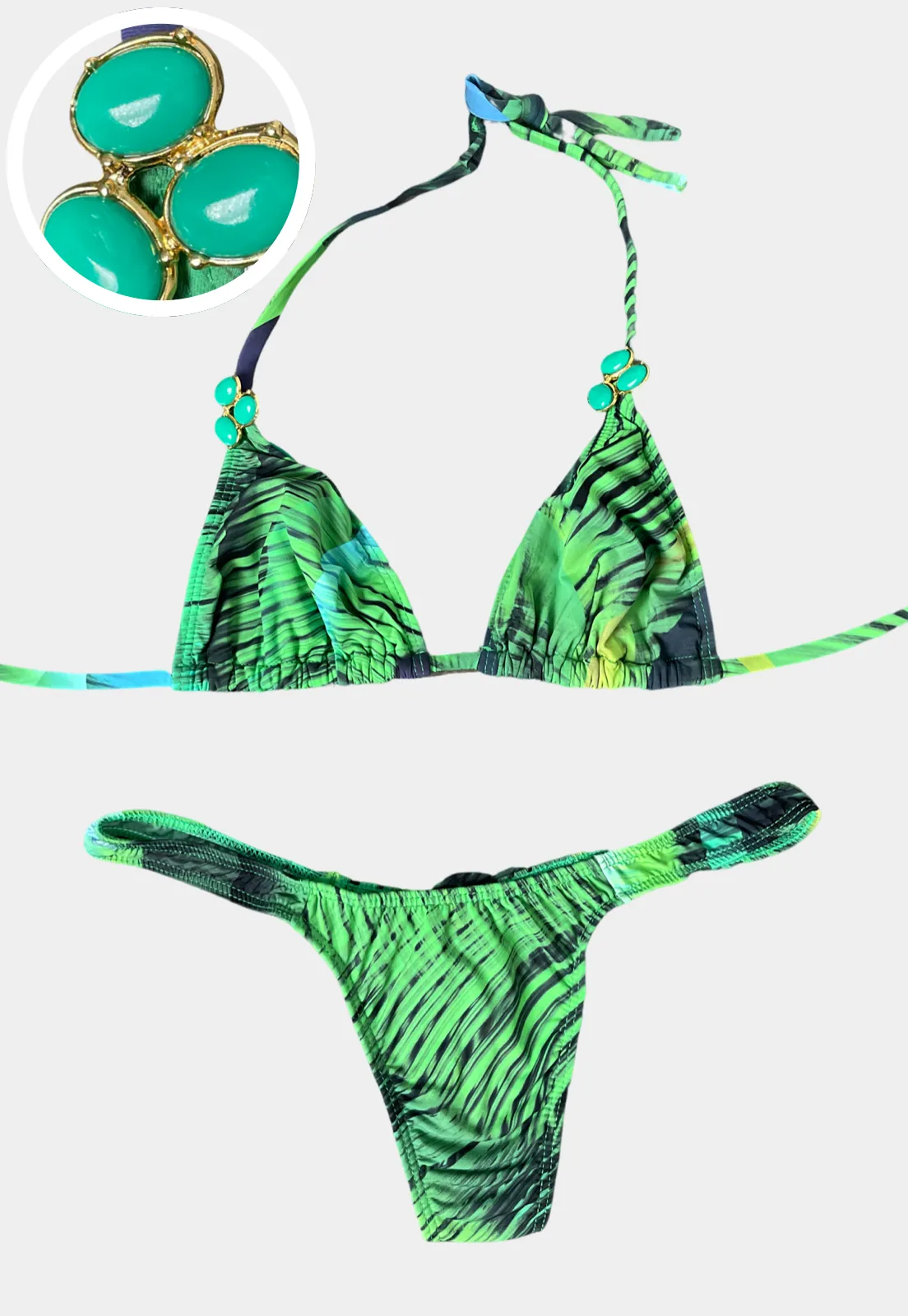 Printed Thong Bikini