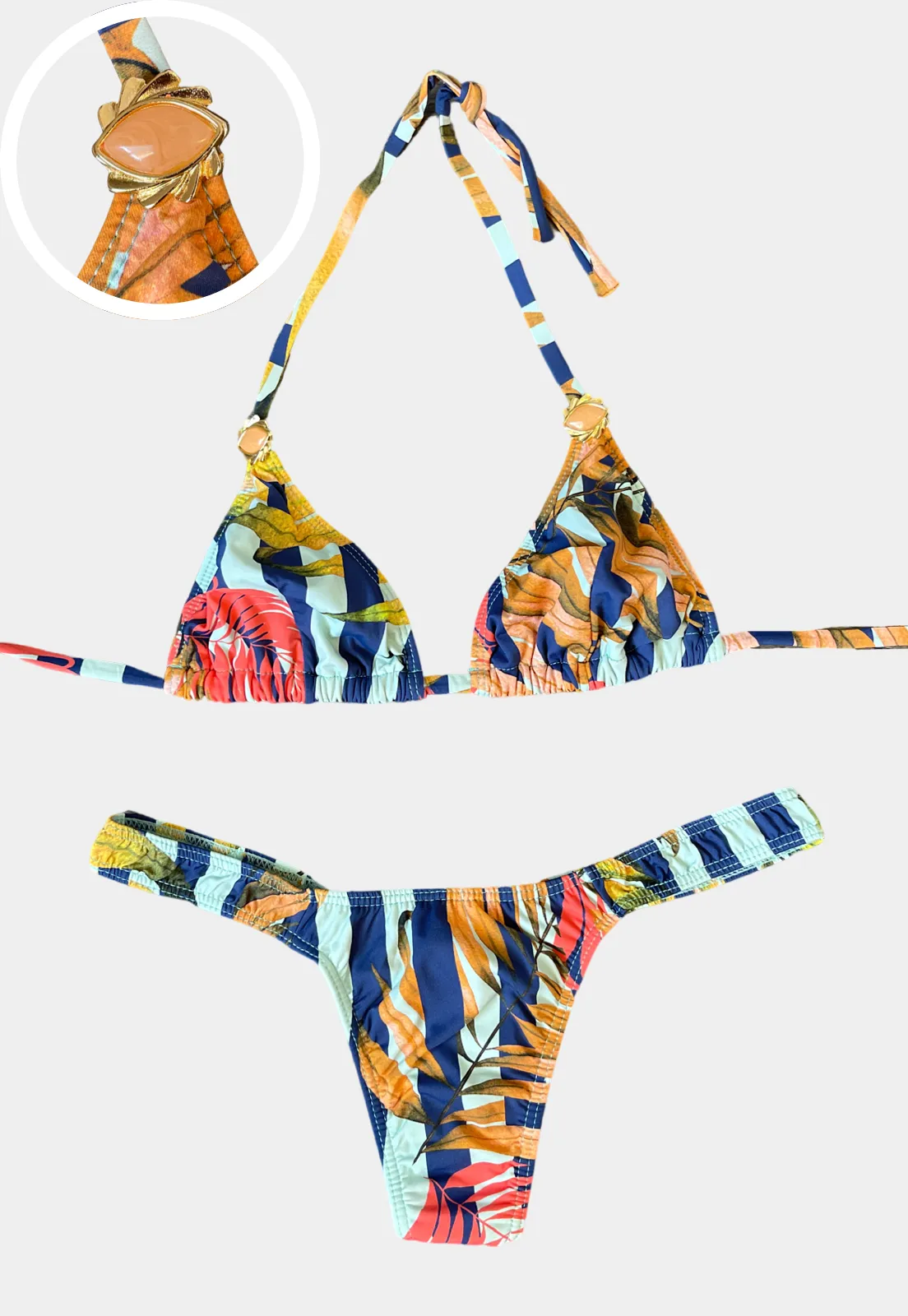 Printed Thong Bikini