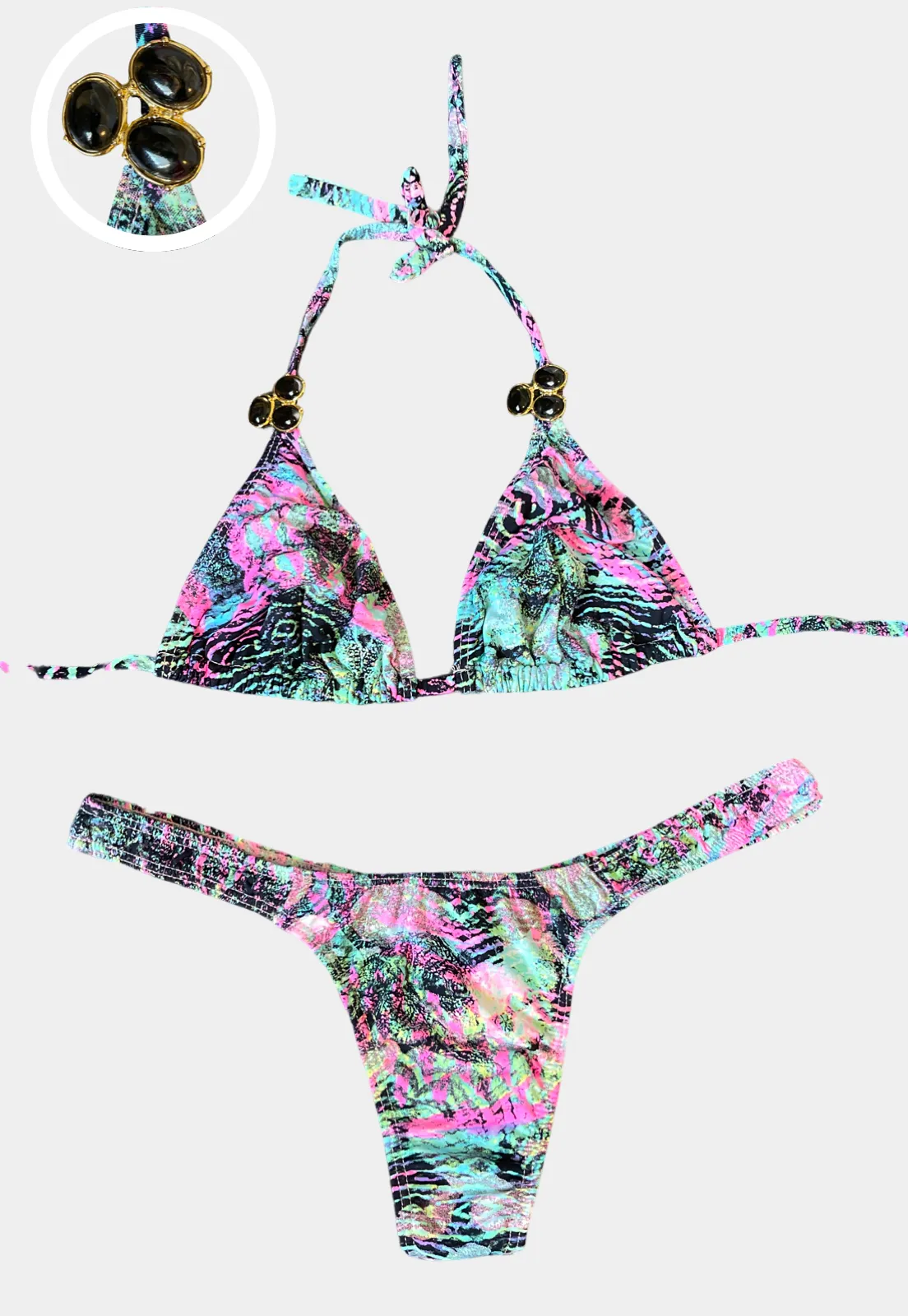 Printed Thong Bikini