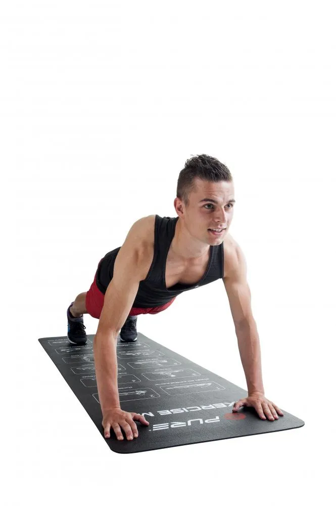 Premium Non-Slip Exercise Mat - Pure 2Improve P21290000, Model 265862, Black, Ideal for Yoga and Fitness Workouts