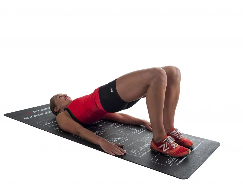 Premium Non-Slip Exercise Mat - Pure 2Improve P21290000, Model 265862, Black, Ideal for Yoga and Fitness Workouts