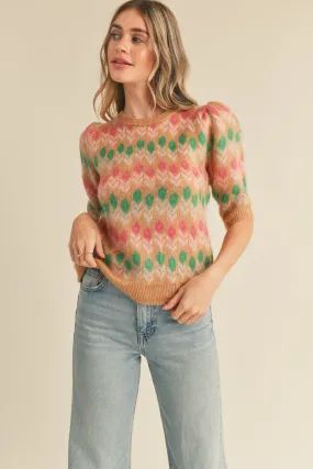 Reputation Fuzzy Floral Sweater