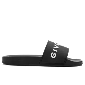 Slide Flat Sandals - Black