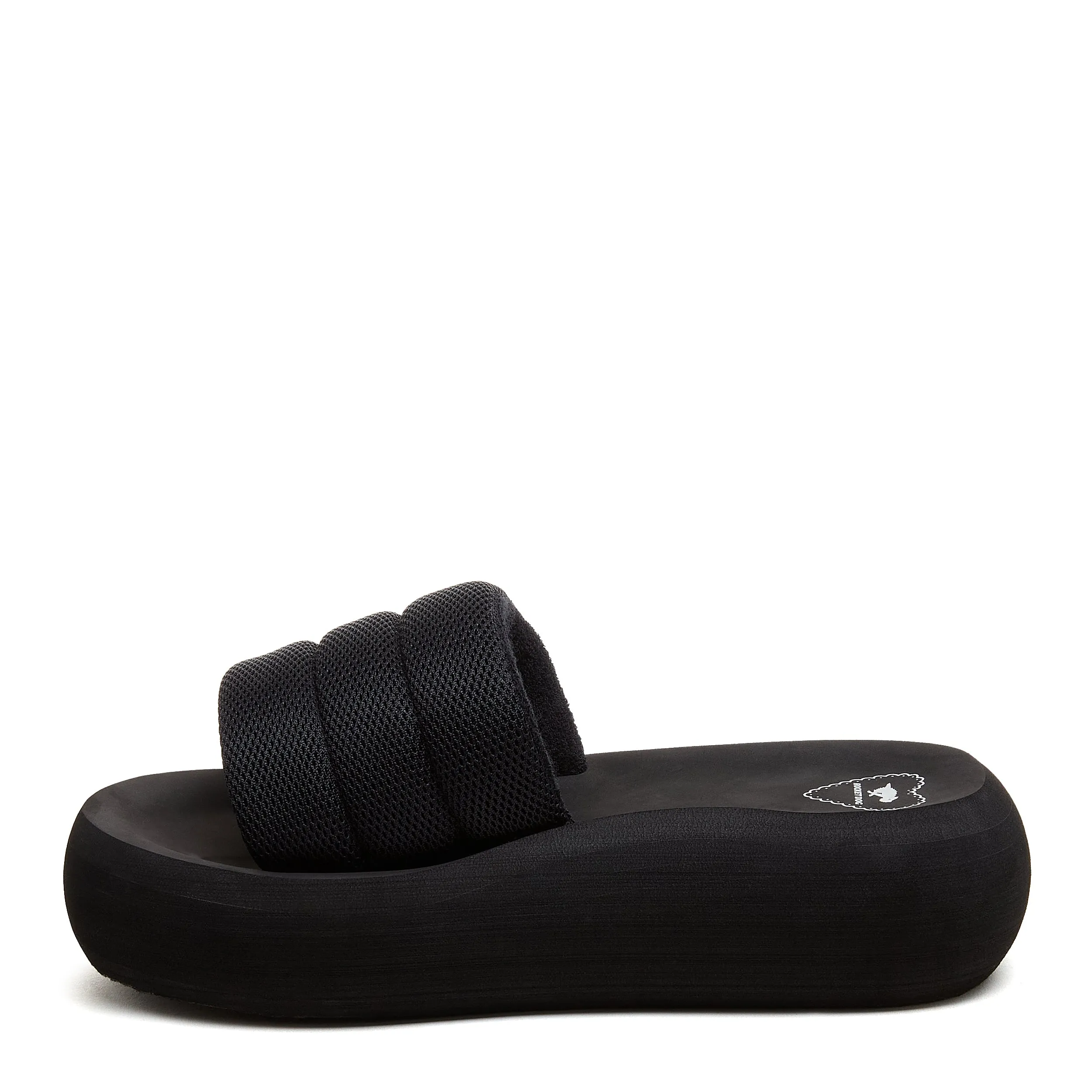 Splash Black Platform Slide Sandals