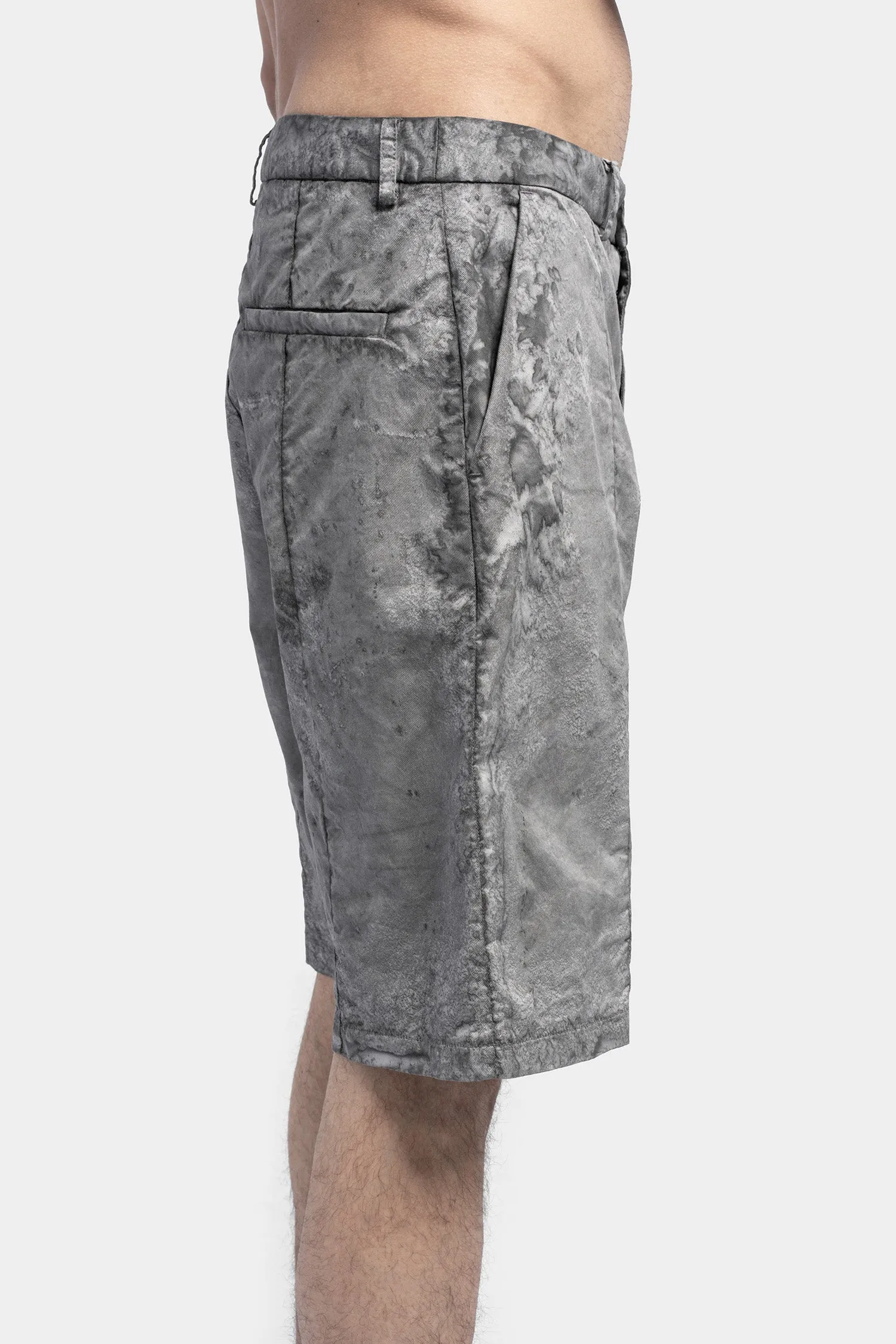 Stretch Cotton Shorts, Anthracite Salt Dyed