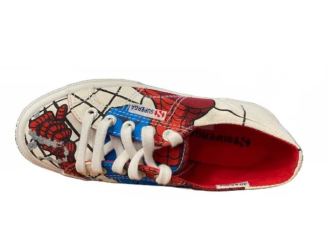 Superga boy's canvas shoe Cartoon 2750 Spiderman S0067R0 974 white