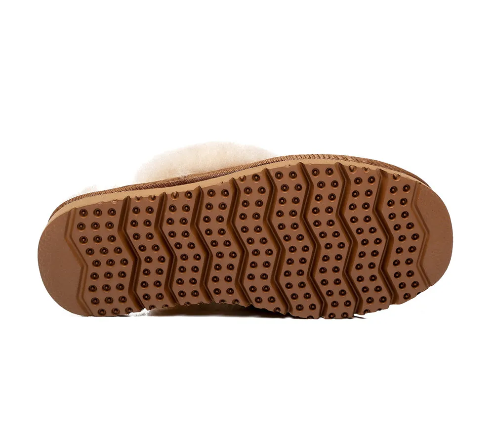 Women Sheepskin Wool Slipper Linden