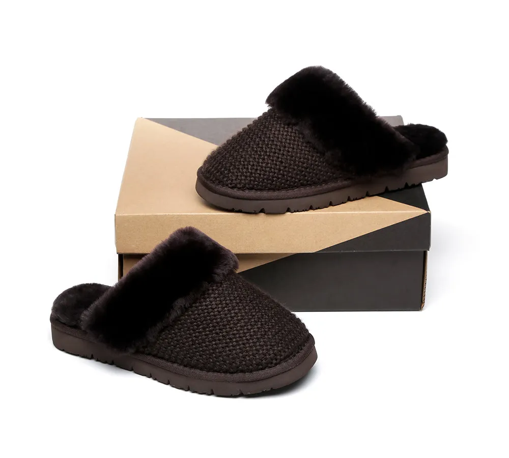 Women Sheepskin Wool Slipper Linden