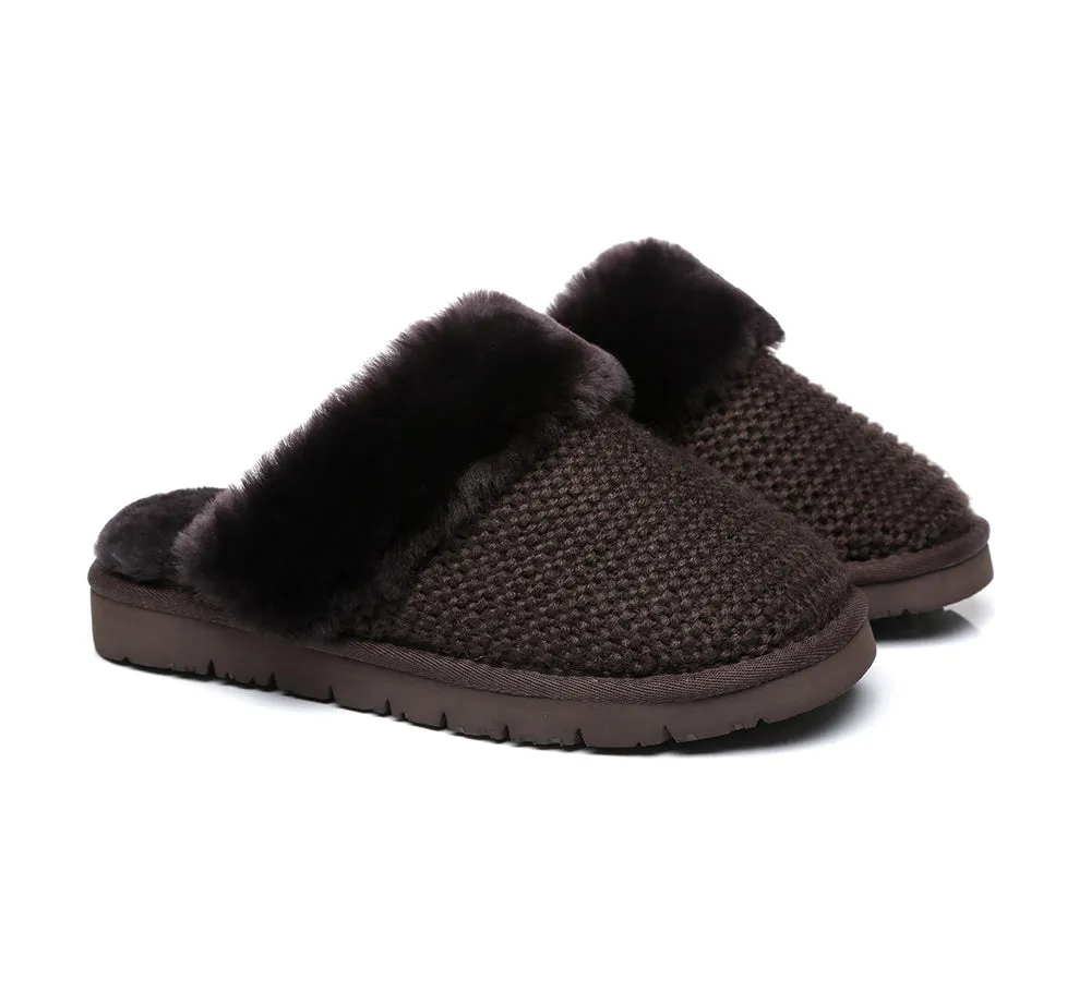 Women Sheepskin Wool Slipper Linden