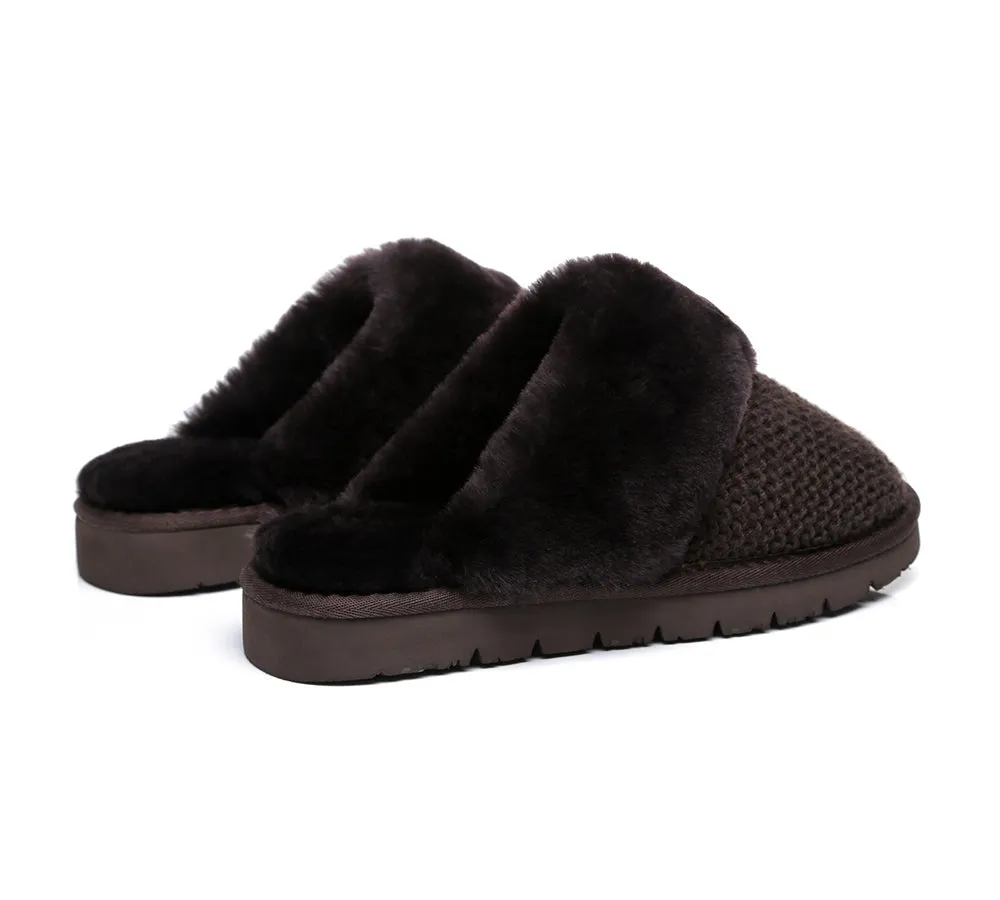 Women Sheepskin Wool Slipper Linden