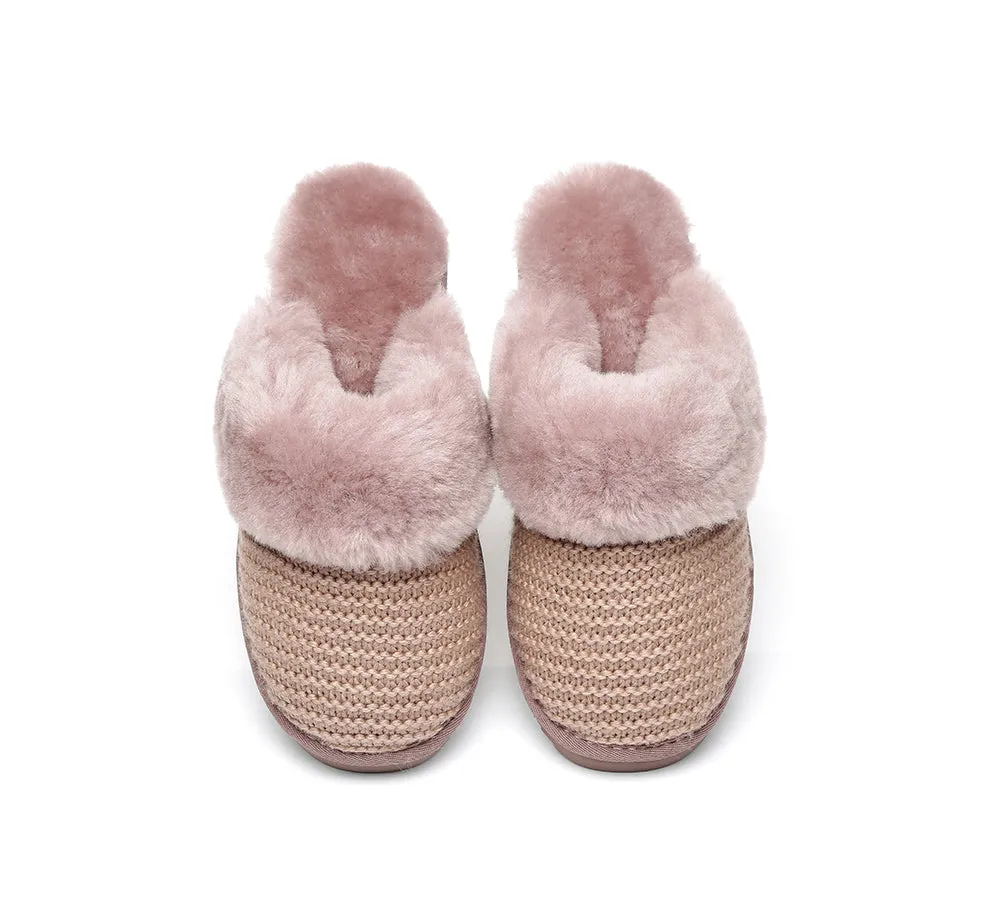 Women Sheepskin Wool Slipper Linden