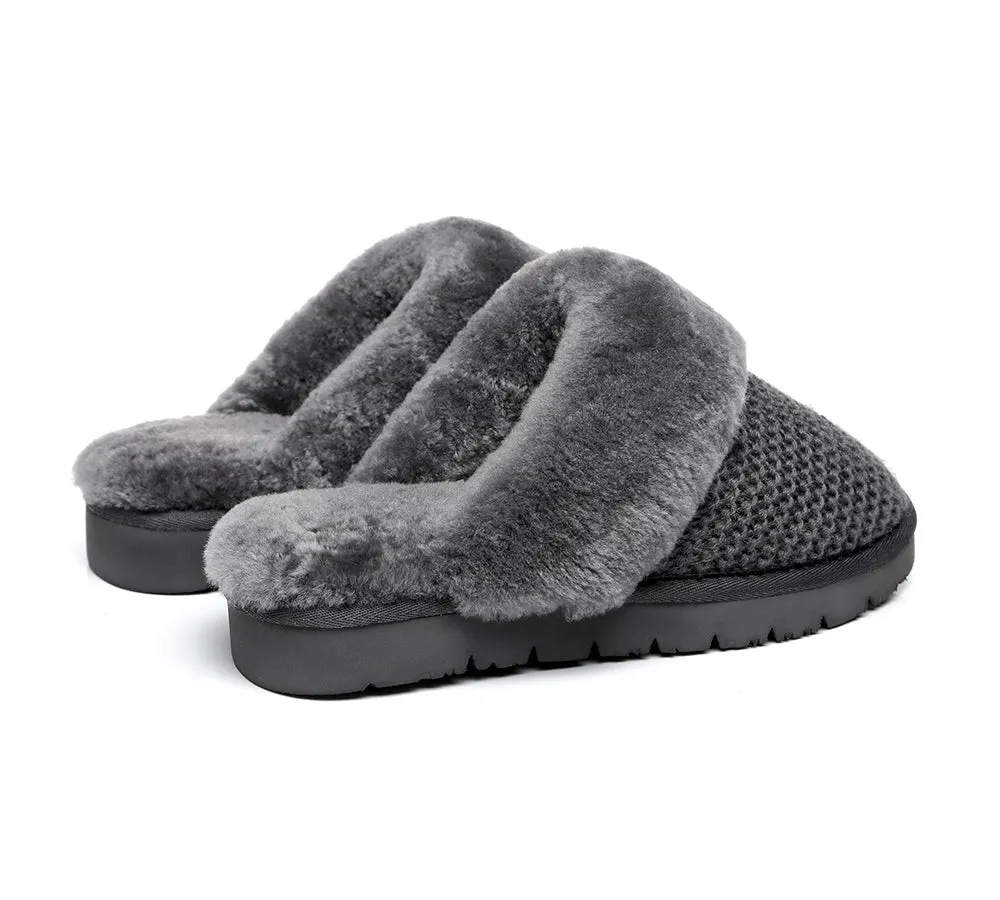 Women Sheepskin Wool Slipper Linden