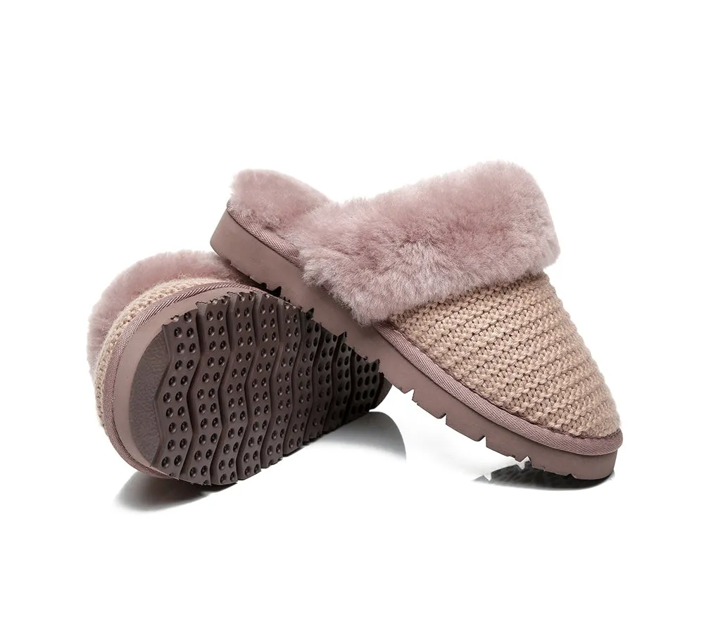 Women Sheepskin Wool Slipper Linden