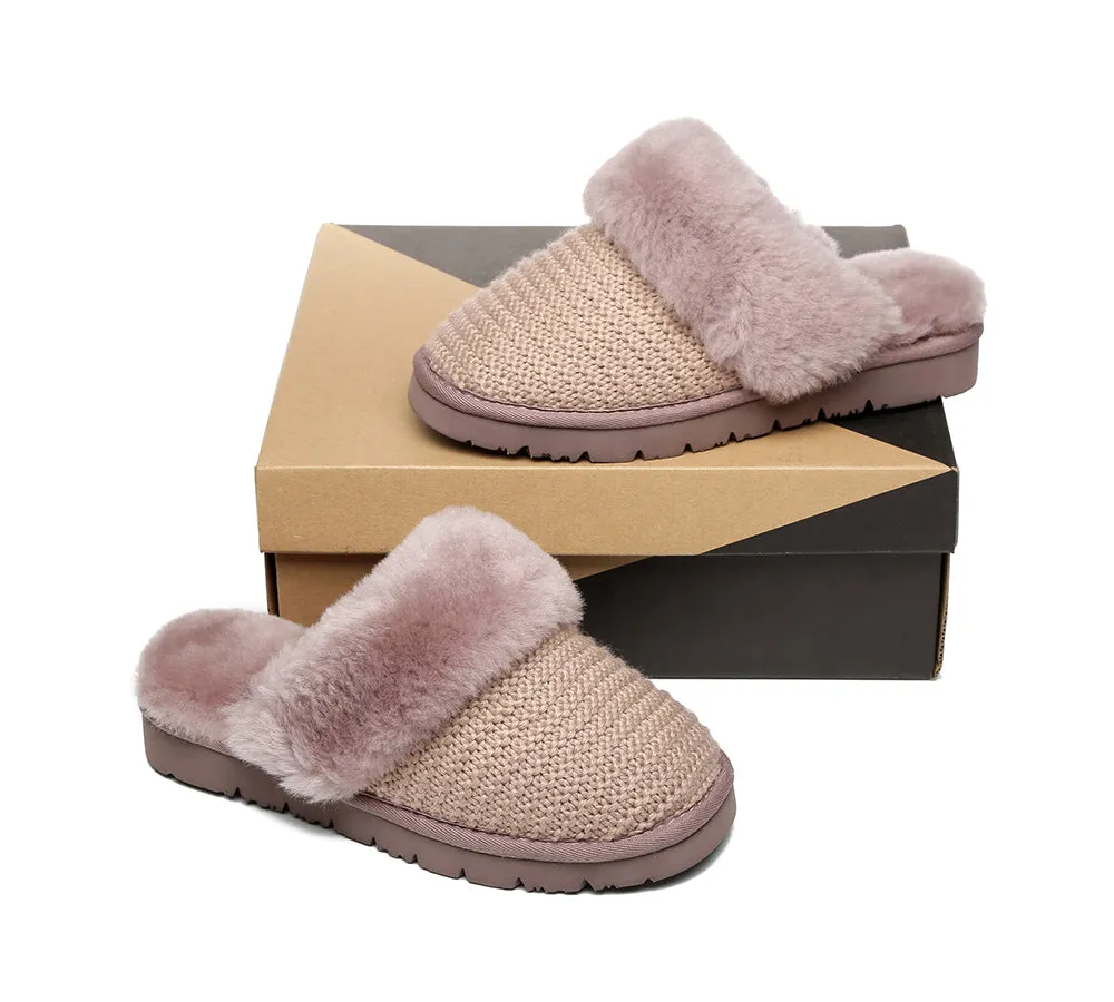 Women Sheepskin Wool Slipper Linden