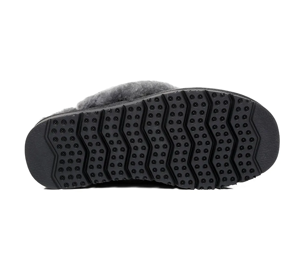 Women Sheepskin Wool Slipper Linden