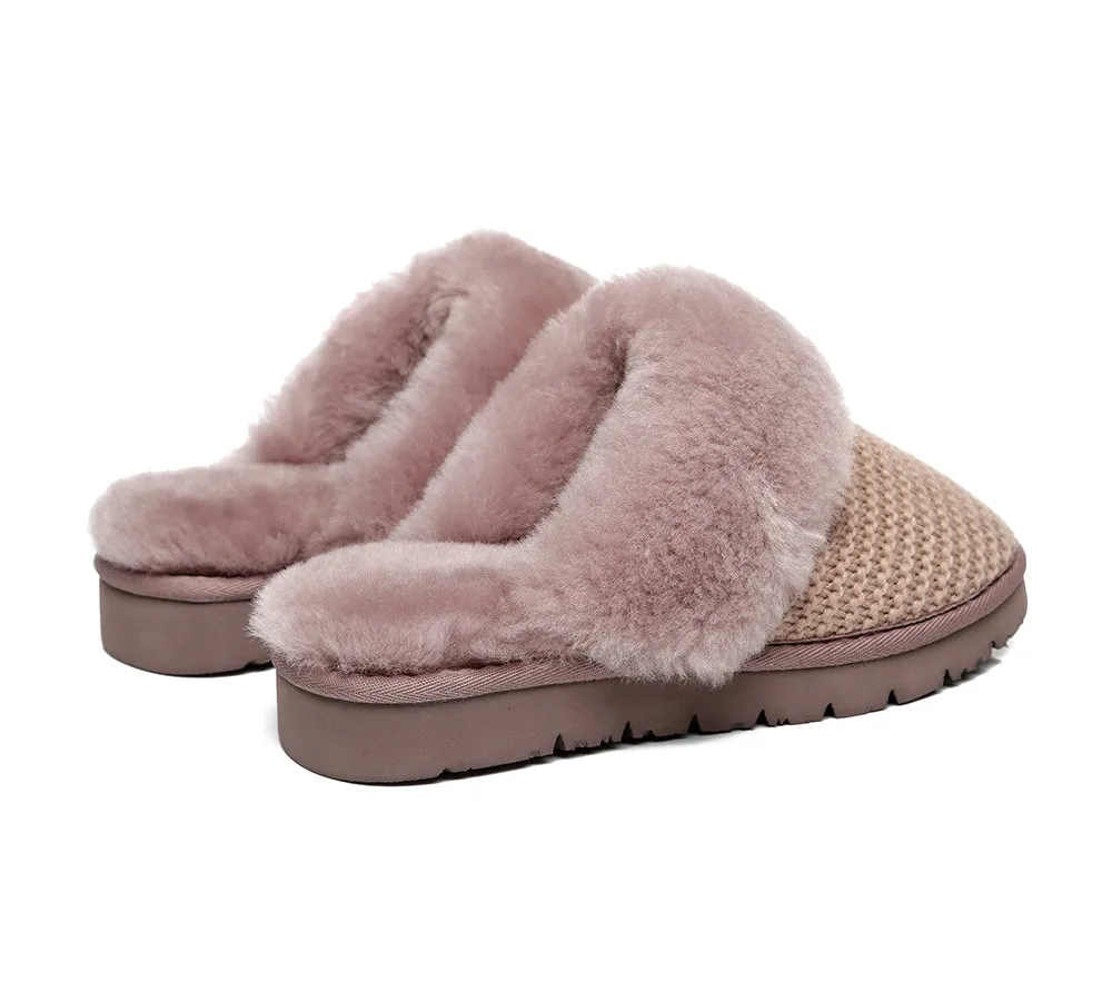 Women Sheepskin Wool Slipper Linden