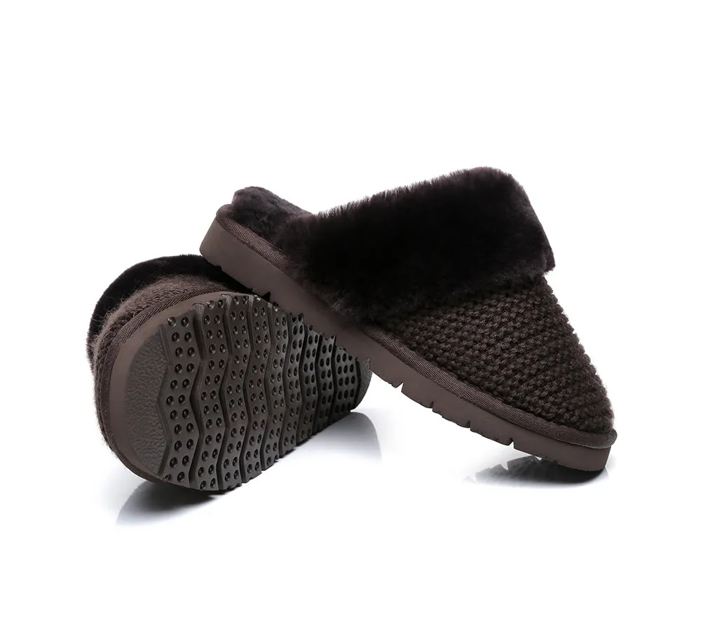 Women Sheepskin Wool Slipper Linden